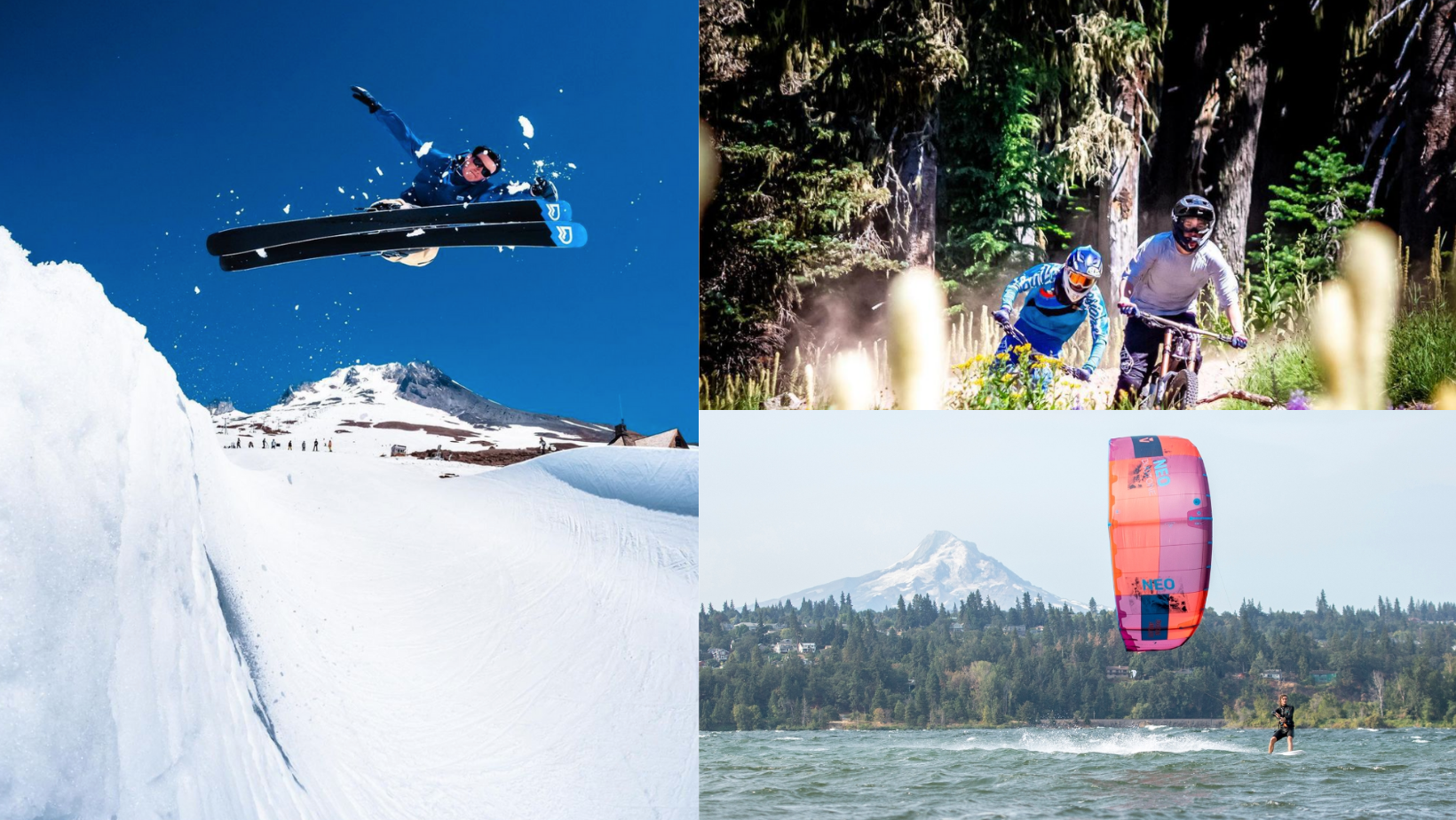 Skiing, Biking, and Kitesurfing on the same day? Yes, please.